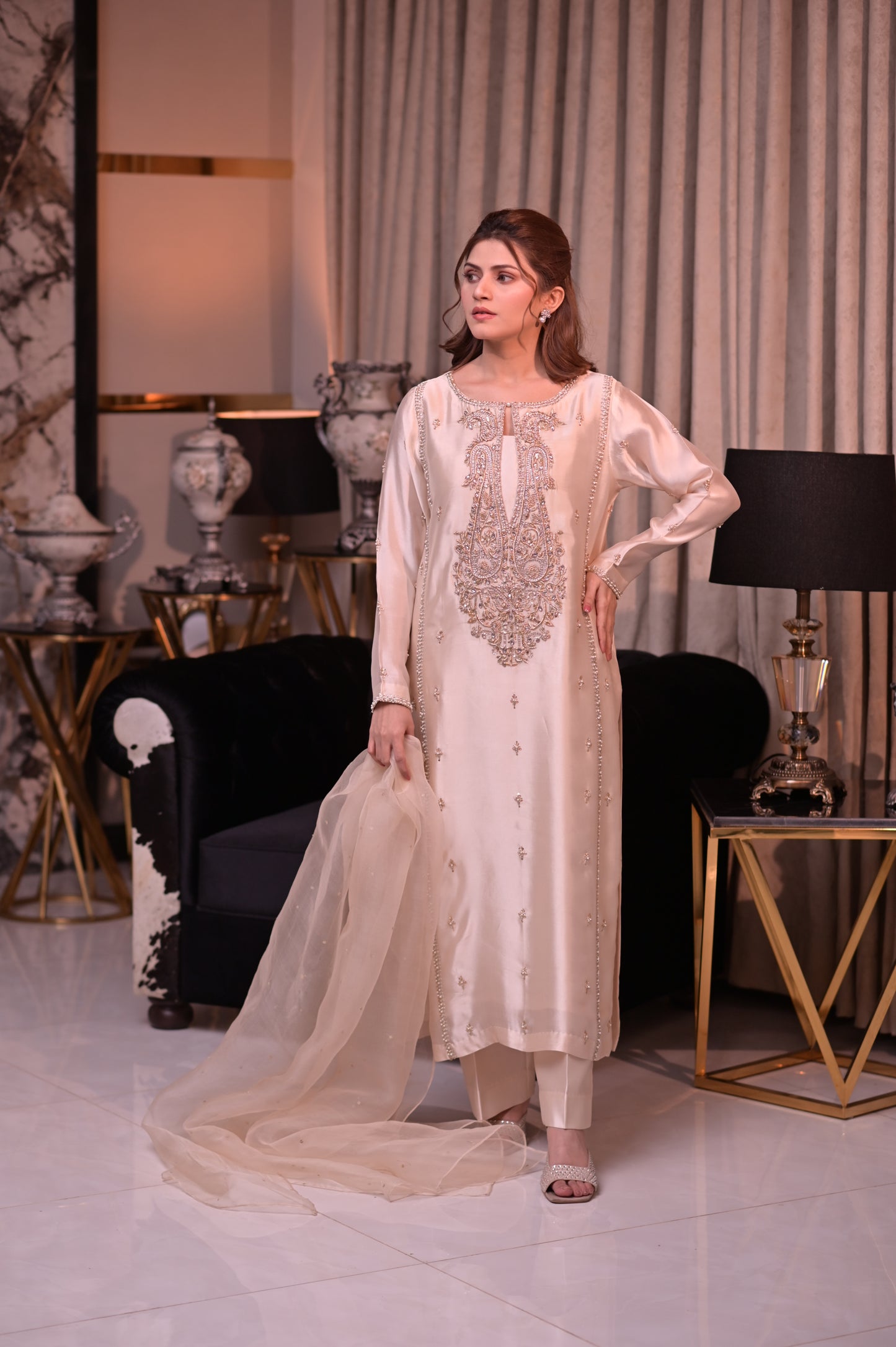 Sheesha Silk Cream Set